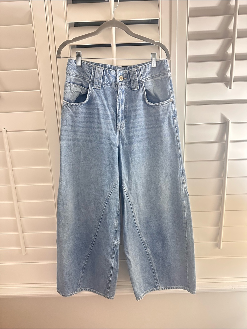We The Free Light Blue Wide-Leg Panel Jeans